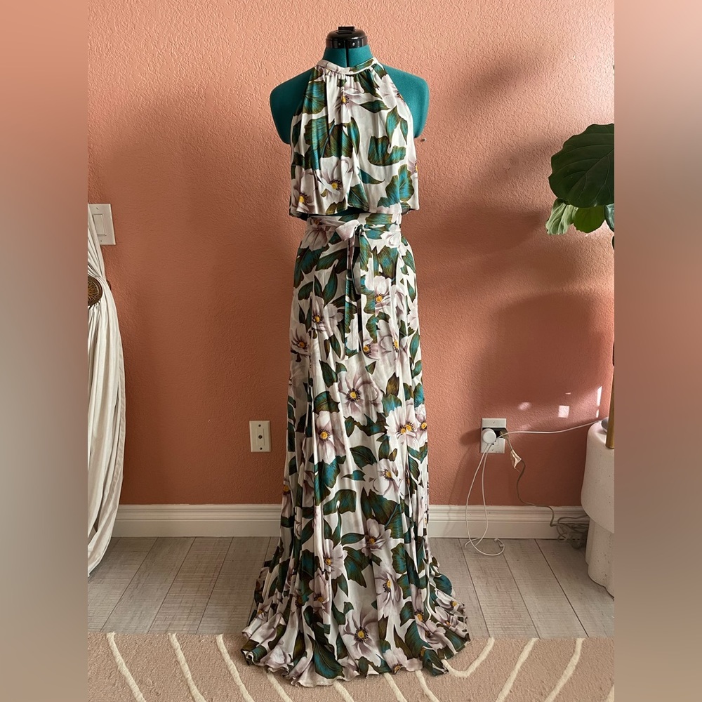 Reformation Two Piece Floral Gown